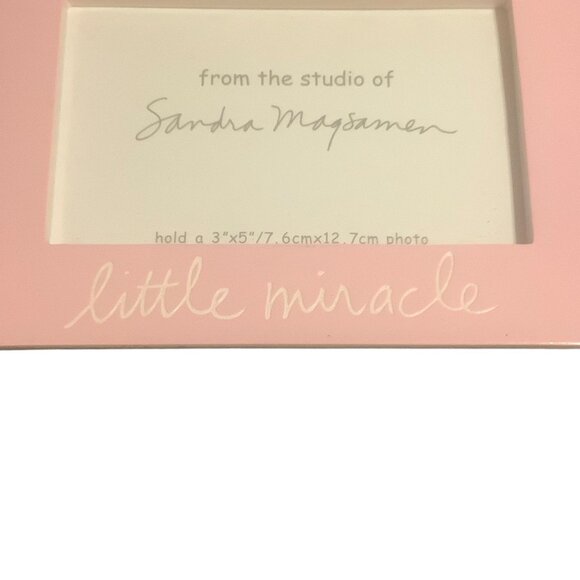 Sandra Magsamen Little Miracle 3" X 5" Pink Photo Frame With Beaded Handle - Picture 5 of 5